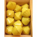 Glass Yellow Bicone Bead